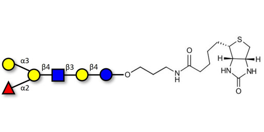 Blood group B antigen hexaose type 2 linked to biotin (Linker-BT B)