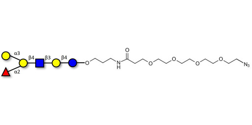 Blood group B antigen hexaose type 2 with terminal azide (Linker-N3 A)