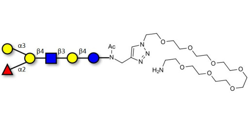 Blood group B antigen hexaose type 2 with free terminal amine (Linker-NH2 C)