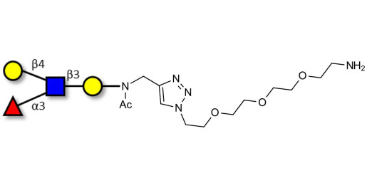 Lewis x (Lex) tetraose with free terminal amine (Linker-NH2 B) - GLY050-NAc-sp1-NH2