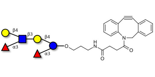 Lewis x (Lex) hexaose / Lacto-N-neodifucohexaose II (LNnDFH II) with DBCO (Linker-DBCO A) - Lewis X hexasaccharide; Lacto-N-difucohexaose III ; LNDFH III