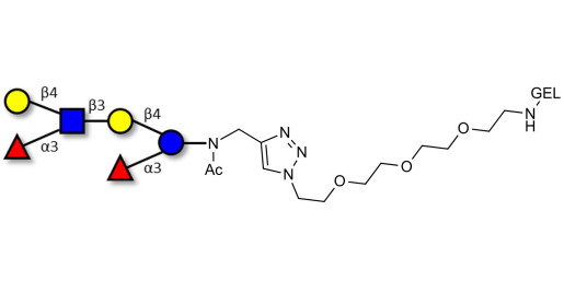 Lewis x (Lex) hexaose / Lacto-N-neodifucohexaose II (LNnDFH II) grafted on gel for affinity chromatography (Linker-GEL A) - Lewis X hexasaccharide; Lacto-N-difucohexaose III ; LNDFH III
