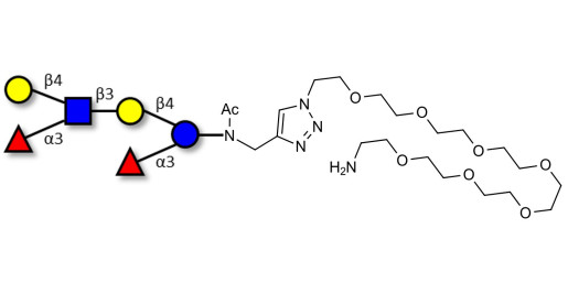 Lewis x (Lex) hexaose / Lacto-N-neodifucohexaose II (LNnDFH II) with free terminal amine (Linker-NH2 C) - Lewis X hexasaccharide; Lacto-N-difucohexaose III ; LNDFH III