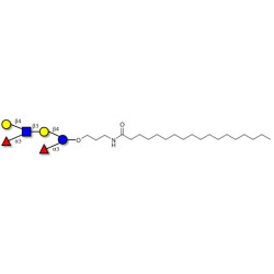 Lewis x (Lex) hexaose / Lacto-N-neodifucohexaose II (LNnDFH II) with stearic chain (Linker-STEA A)