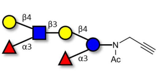 Lewis x (Lex) hexaose / Lacto-N-neodifucohexaose II (LNnDFH II) with terminal alkyne (Linker-CΞCH A) - Lewis X hexasaccharide; Lacto-N-difucohexaose III ; LNDFH III