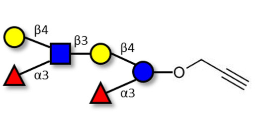 Lewis x (Lex) hexaose / Lacto-N-neodifucohexaose II (LNnDFH II) with terminal alkyne (Linker-CΞCH B) - Lewis X hexasaccharide; Lacto-N-difucohexaose III ; LNDFH III