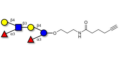 Lewis x (Lex) hexaose / Lacto-N-neodifucohexaose II (LNnDFH II) with terminal alkyne (Linker-CΞCH C) - Lewis X hexasaccharide; Lacto-N-difucohexaose III ; LNDFH III