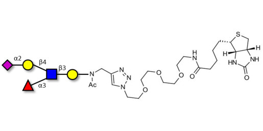 Sialyl Lewis x (sLex) pentaose linked to biotin (Linker-BT A)