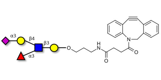 Sialyl Lewis x (sLex) pentaose with DBCO (Linker-DBCO A)