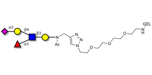 Sialyl Lewis x (sLex) pentaose grafted on gel for affinity chromatography (Linker-GEL A)