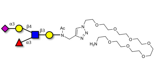 Sialyl Lewis x (sLex) pentaose with free terminal amine (Linker-NH2 C)