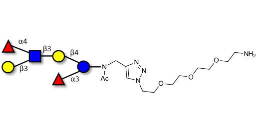 Lewis a (Lea) hexaose / Lacto-N-difucohexaose II (LNDFH II) with free terminal amine (Linker-NH2 B)