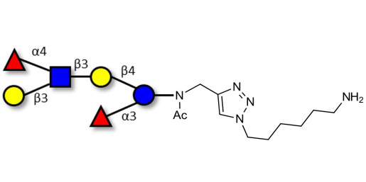Lewis a (Lea) hexaose / Lacto-N-difucohexaose II (LNDFH II) with free terminal amine (Linker-NH2 D)