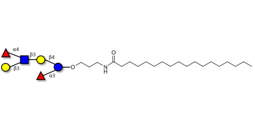 Lewis a (Lea) hexaose / Lacto-N-difucohexaose II (LNDFH II) with stearic chain (Linker-STEA A)