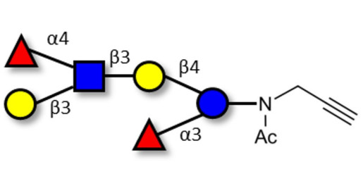 Lewis a (Lea) hexaose / Lacto-N-difucohexaose II (LNDFH II) with terminal alkyne (Linker-CΞCH A)