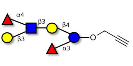 Lewis a (Lea) hexaose / Lacto-N-difucohexaose II (LNDFH II) with terminal alkyne (Linker-CΞCH B)