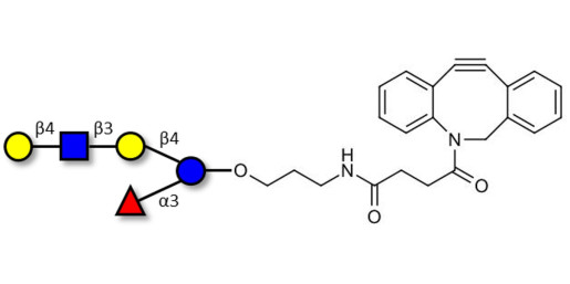 Lacto-N-fucopentaose VI (LNFP-VI) with DBCO (Linker-DBCO A)