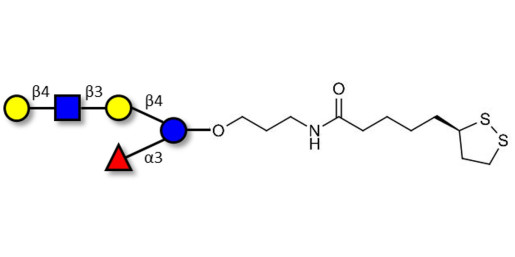 Lacto-N-fucopentaose VI (LNFP-VI) with cyclic di-thiol (Linker-LIPO A)