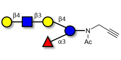Lacto-N-fucopentaose VI (LNFP-VI) with terminal alkyne (Linker-CΞCH A)