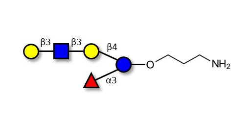 Lacto-N-fucopentaose V (LNFP V) with free terminal amine (Linker-NH2 A)