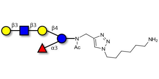Lacto-N-fucopentaose V (LNFP V) with free terminal amine (Linker-NH2 D)