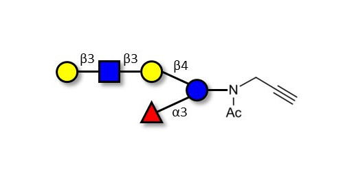 Lacto-N-fucopentaose V (LNFP V) with terminal alkyne (Linker-CΞCH A)