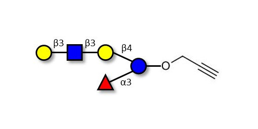 Lacto-N-fucopentaose V (LNFP V) with terminal alkyne (Linker-CΞCH B)