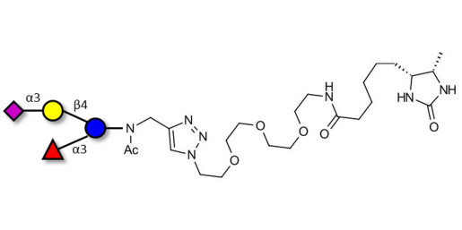 3’-Sialyl-3-Fucosyllactose linked to desthiobiotin (Linker-DBT-A) - GLY063 ; F-SL