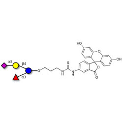 3’-Sialyl-3-Fucosyllactose linked to fluorescein (Linker-FLUO A)
