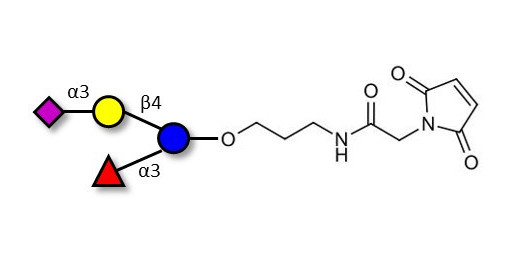 3’-Sialyl-3-Fucosyllactose linked to maleimide (Linker-MAL A) - GLY063 ; F-SL