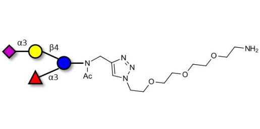 3’-Sialyl-3-Fucosyllactose with free terminal amine (Linker-NH2 B) - GLY063 ; F-SL