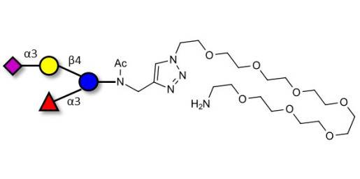 3’-Sialyl-3-Fucosyllactose with free terminal amine (Linker-NH2 C) - GLY063 ; F-SL