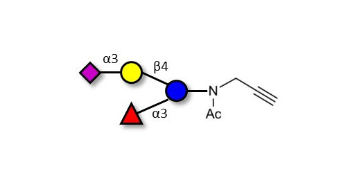 3’-Sialyl-3-Fucosyllactose with terminal alkyne (Linker-CΞCH A) - GLY063 ; F-SL