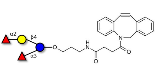 Difucosyllactose (DFL) / Lactodifucotetraose with DBCO (Linker-DBCO A)