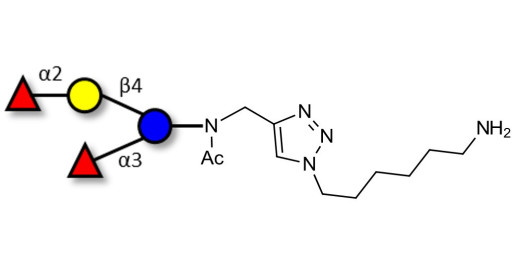 Difucosyllactose (DFL) / Lactodifucotetraose with free terminal amine (Linker-NH2 D)
