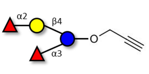 Difucosyllactose (DFL) / Lactodifucotetraose with terminal alkyne (Linker-CΞCH B)