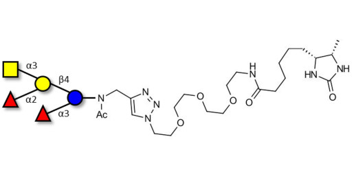 Blood group A pentaose linked to desthiobiotin (Linker-DBT-A)