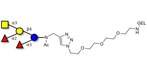 Blood group A pentaose grafted on gel for affinity chromatography (Linker-GEL A)