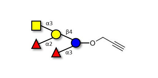 Blood group A pentaose with terminal alkyne (Linker-CΞCH B)