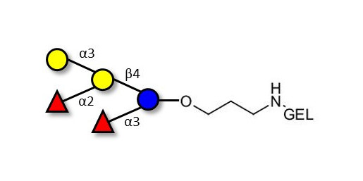 Blood group B pentaose grafted on gel for affinity chromatography (Linker-GEL B)
