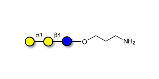 Isoglobotriose (iGb3) with free terminal amine (Linker-NH2 A) - linear B-6 trisaccharide ; IsoGb3; 3α,4β-Galactotriose; 3'-Galactosyl-lactose
