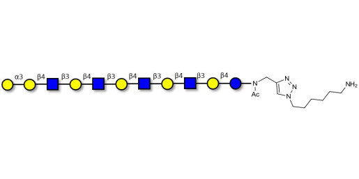 Galili antigen undecaose with free terminal amine (Linker-NH2 D)