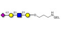 Sialylated tetraose type 1 grafted on gel for affinity chromatography (Linker-GEL B)