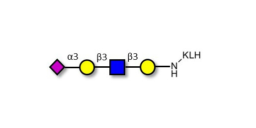 Sialylated tetraose type 1 grafted on KLH