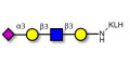 Sialylated tetraose type 1 grafted on KLH