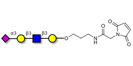 Sialylated tetraose type 1 linked to maleimide (Linker-MAL A)