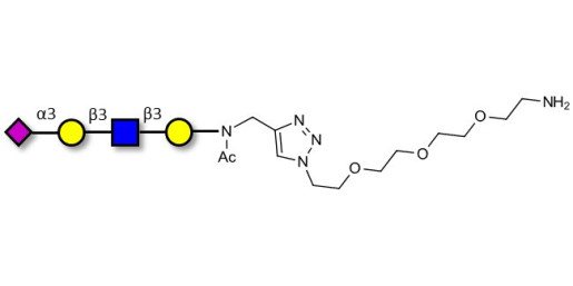 Sialylated tetraose type 1 with free terminal amine (Linker-NH2 B) - GLY080-NAc-sp1-NH2