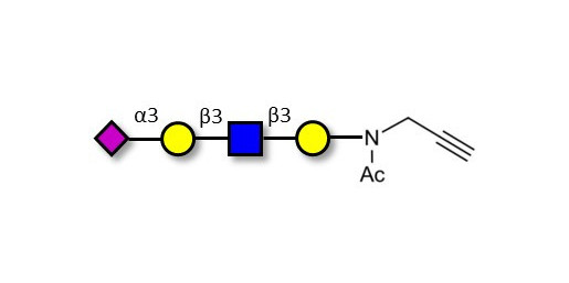 Sialylated tetraose type 1 with terminal alkyne (Linker-CΞCH A) - GLY080-NPR