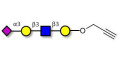 Sialylated tetraose type 1 with terminal alkyne (Linker-CΞCH B)
