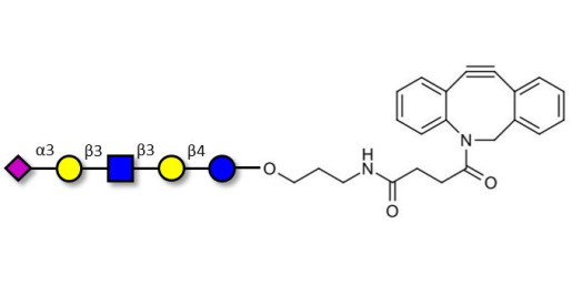 LS-Tetrasaccharide a (LSTa)  with DBCO (Linker-DBCO A) - Sialyl-lacto-N-tetraose a ; SLNT-a